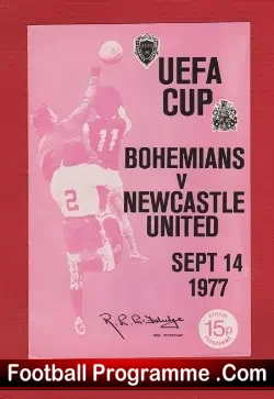 Bohemian v Newcastle United 1977 – UEFA Cup Ireland