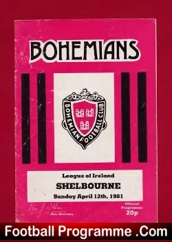Bohemian v Shelbourne 1981 – Multi Autographed SIGNED