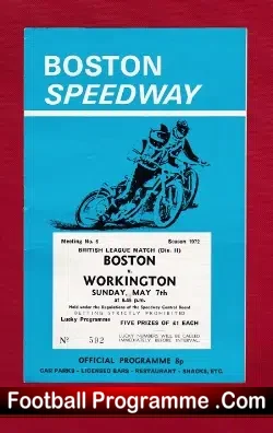 Boston Speedway v Workington 1972