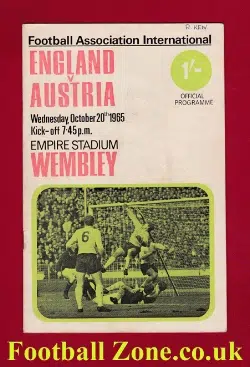 England v Austria 1965