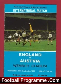 England v Austria 1973