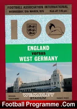 England v Germany 1975