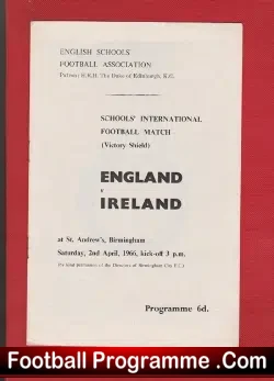 England v Ireland 1966 – at St Andrews Birmingham