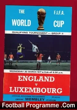 England v Luxembourg 1977