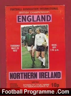 England v Northern Ireland 1972