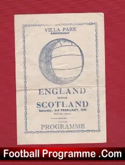 England v Scotland 1945 – Pirate – Aston Villa Park Birmingham