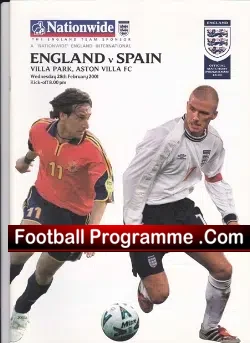 England v Spain 2001 – at Villa Park