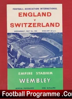 England v Switzerland 1962