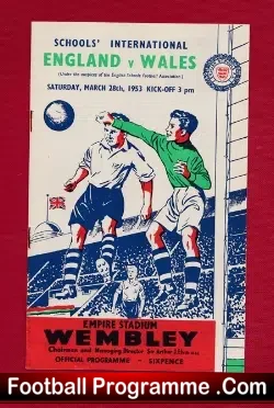 England v Wales 1953 – Wembley – Wilf McGuinness Man Utd
