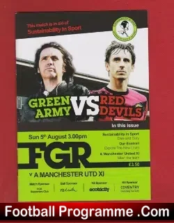 Forest Green Rovers v Manchester United 2012 - FGR - football programme