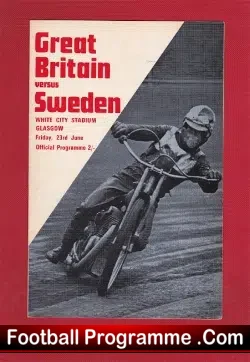 Great Britain Speedway v Sweden 1967 – at Glasgow