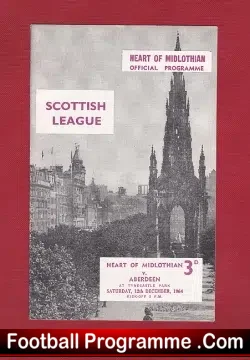 Heart Of Midlothian v Aberdeen 1964