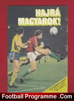 Hungary v England 1981 - at Nepstadion - football programme