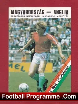 Hungary v England 1988 – Played at Nepstadion