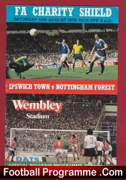 Ipswich Town v Nottingham Forest 1978 – Charity Shield Match