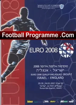 Israel v England 2007 Euro Qualifying Round 2008