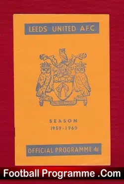 Leeds United v Manchester City 1960 - Denis Law Debut - 1st Game - football programme