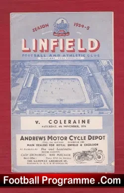 Linfield v Coleraine 1954