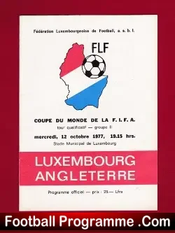 Luxembourg v England 1977 – World Cup Fixture