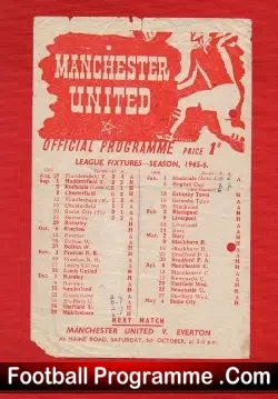 Manchester United v Barnsley 1945 – 1940s