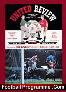 Manchester United v Derby County 1991 - football programme