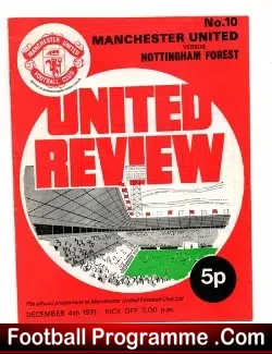 Manchester United v Nottingham Forest 1971