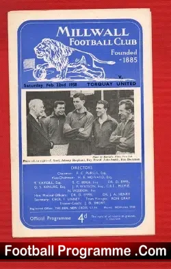 Millwall v Torquay United 1958 – Munich Season Tribute