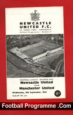 Newcastle United v Manchester United 1965