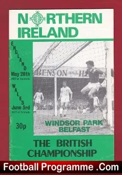 Northern Ireland v England 1977