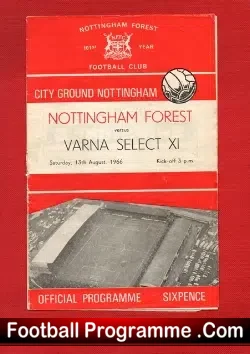 Nottingham Forest v Varna Select XI 1966 – Bulgaria
