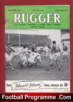 Rugger Magazine 1949 - Rugby Union - rugby programme