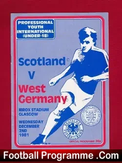 Scotland v Germany 1982 – U18 Under