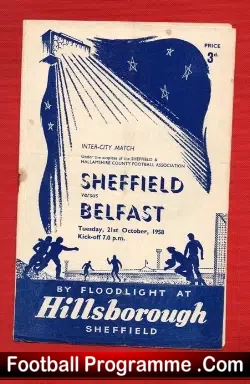 Sheffield Wednesday v Belfast 1958 – Inter City Match