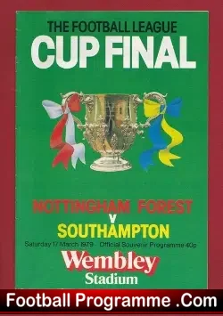 Southampton v Nottingham Forest 1979 – League Cup Final