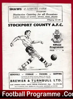Stockport County v Accrington Stanley 1953 - football programme