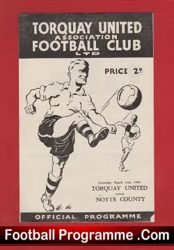 Torquay United v Notts County 1948