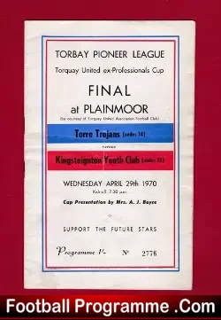 Torre Trojans v Kingsteignton Youth Club 1970 – Torbay