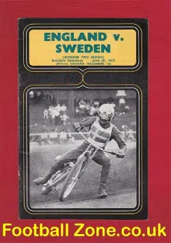 England Speedway v Sweden 1972 - at Bradford
