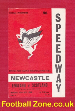 England Speedway v Scotland 1966 – at Newcastle