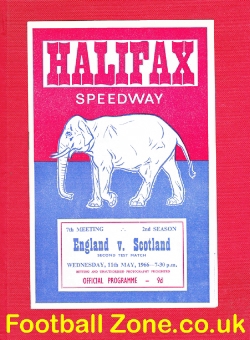 England Speedway v Scotland 1966 – at Halifax