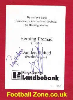 Herning Fremad v Dundee United 1996 - Denmark - Multi SIGNED