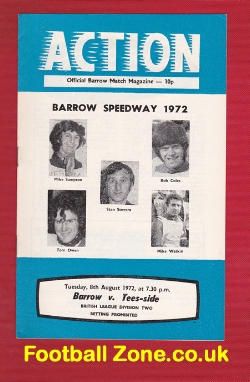 Barrow Speedway v Teesside 1972