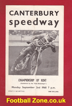 Canterbury Speedway Kent Championship 1968