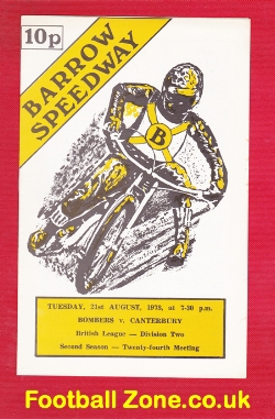 Barrow Speedway v Canterbury 1973