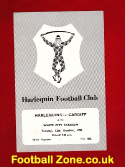 Harlequins Rugby v Cardiff 1954 – White City