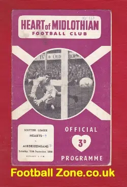 Heart Of Midlothian v Airdrieonians Airdrie 1958 - to clear