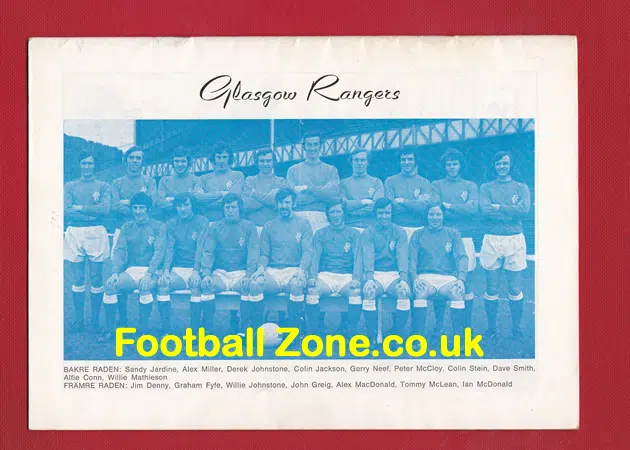 Stjarnkombination v Glasgow Rangers 1972 - Pre Season Friendly