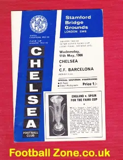 Chelsea v Barcelona 1966 - Inter Cities Fairs Cup