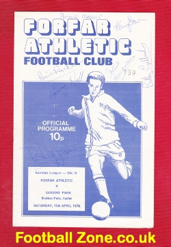 Forfar Athletic v Queens Park 1978 – Multi Autographed SIGNED