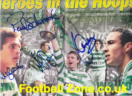 Glasgow Celtic v Dundee United 2000 - Multi Autographed SIGNED